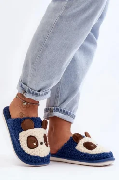 Online Boto Ciepłe Kapcie Damskie Granatowe Priseth