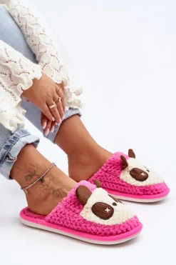 Outlet Ciepłe Kapcie Damskie Różowe Priseth Damskie Kapcie Klasyczne|Klapki Damskie Klasyczne