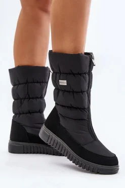 Best Boto Ciepłe Śniegowce Damskie Progress PROGJ-24-149 Czarne