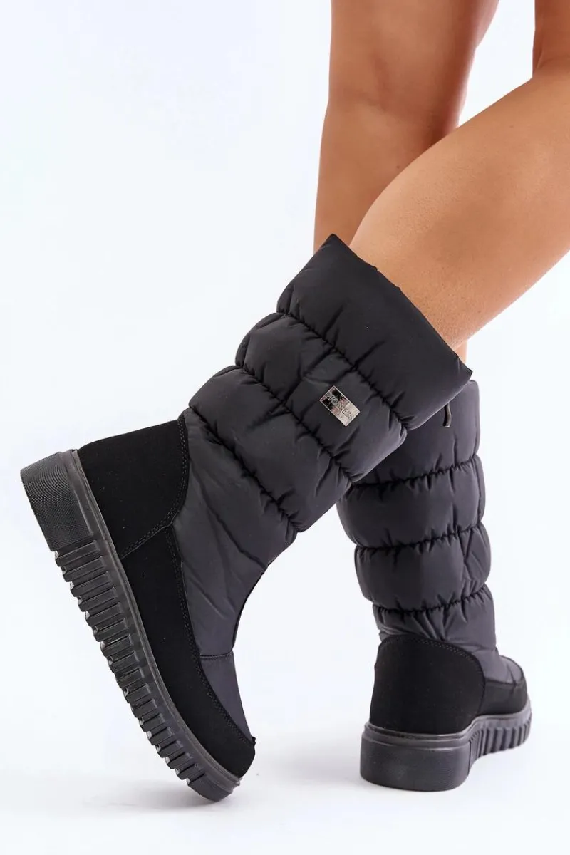 Best Boto Ciepłe Śniegowce Damskie Progress PROGJ-24-149 Czarne