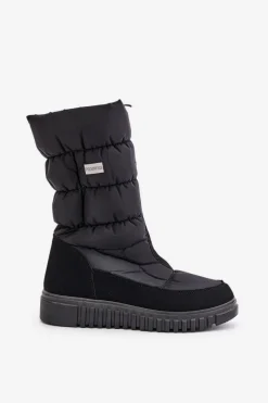 Best Boto Ciepłe Śniegowce Damskie Progress PROGJ-24-149 Czarne