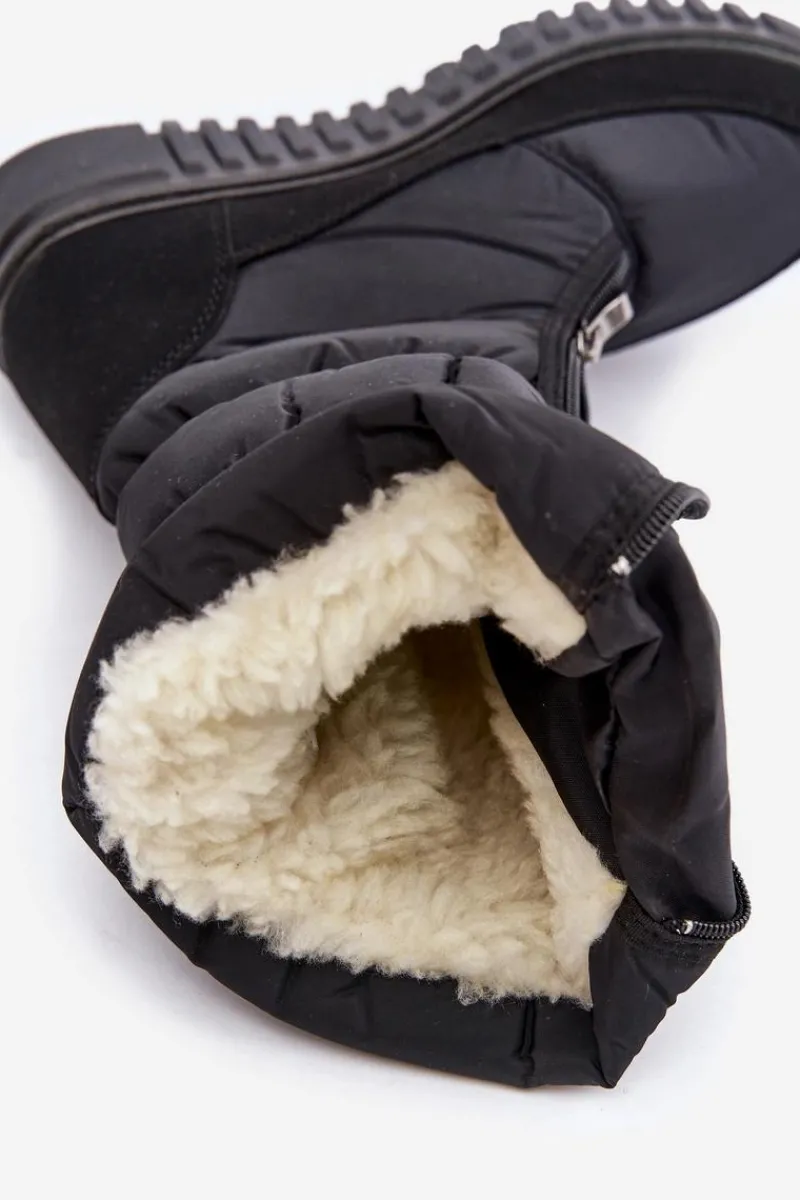 Best Boto Ciepłe Śniegowce Damskie Progress PROGJ-24-149 Czarne