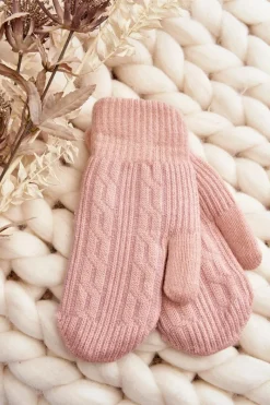 New Ciepłe Rękawiczki Damskie Jednopalczaste Różowe Rękawiczki