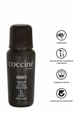 Clearance Coccine Bianco Biała Kryjąca Pasta do Butów do Skór Licowych Czyszczenie I Pielęgnacja