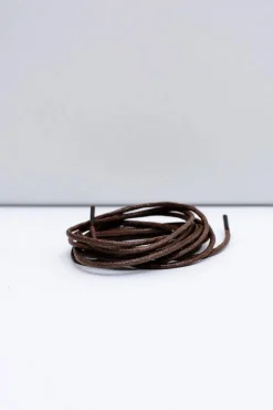 New Brązowe Woskowane Cienkie Sznurówki Sznurowadła