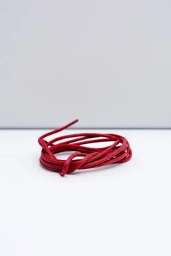 Online Corbby Czerwone Woskowane Cienkie Sznurówki Czerwony