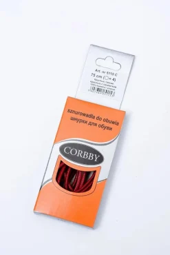 Online Corbby Czerwone Woskowane Cienkie Sznurówki Czerwony