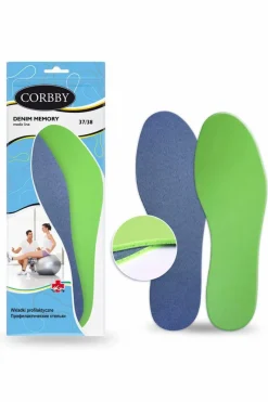 Wkładki>Corbby DENIM MEMORY Wkładki z pamięcią kształtu stopy
