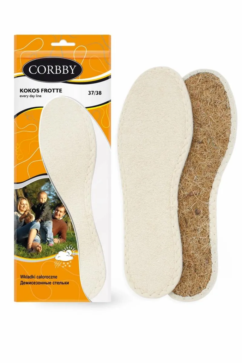 Wkładki>Corbby KOKOS FROTTE Całoroczne Wkładki do butów