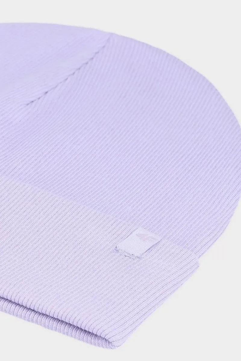 Okrycia Głowy>4F Czapka Dziecięca Beanie JWAW24ACAPU448-52S Fioletowa Fioletowy