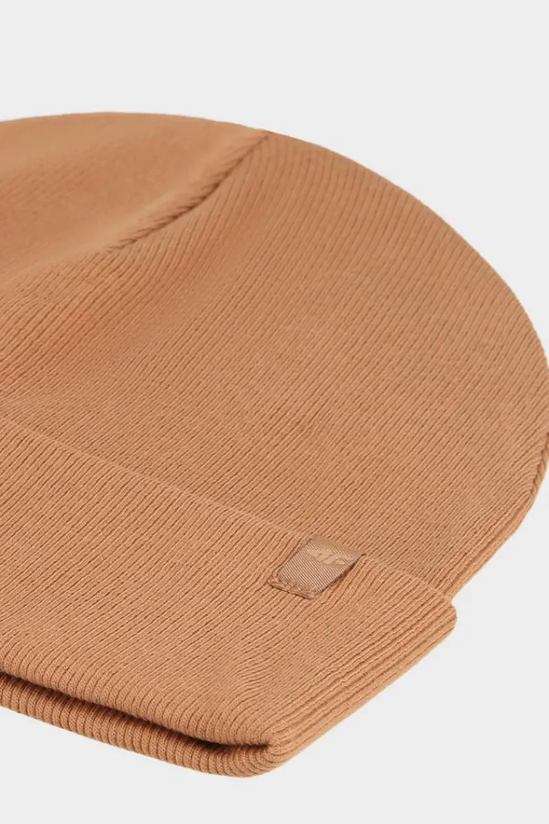 Clearance Czapka Dziecięca Beanie JWAW24ACAPU448-81S Brązowa Okrycia Głowy