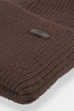 Discount 4F Czapka Zimowa Damska AW23ACAPF293-80S Brązowa