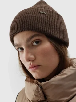 Discount 4F Czapka Zimowa Damska AW23ACAPF293-80S Brązowa