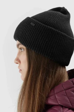 Okrycia Głowy></noscript>4F Czapka Zimowa Z Dodatkiem Materiałów Z Recyklingu AW23ACAPF288-20S Czarna