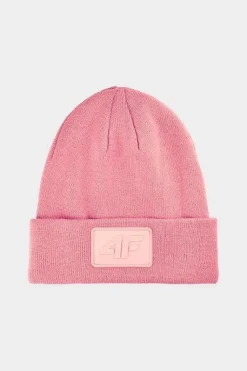 Okrycia Głowy>4F Czapka Zimowa Uniseks WAW24ACAPU433-54S Różowa Różowy