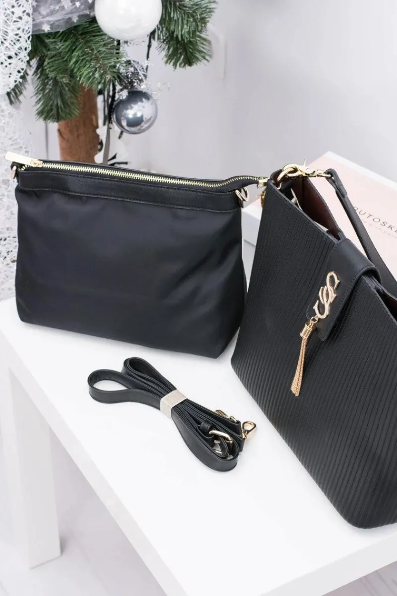 Online Boto Czarna Damska Duża Stylowa Torebka