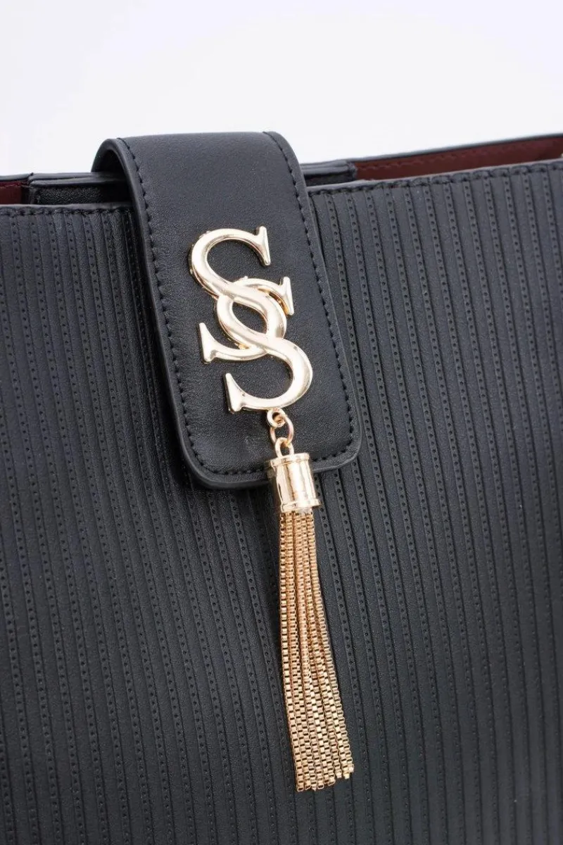 Online Boto Czarna Damska Duża Stylowa Torebka