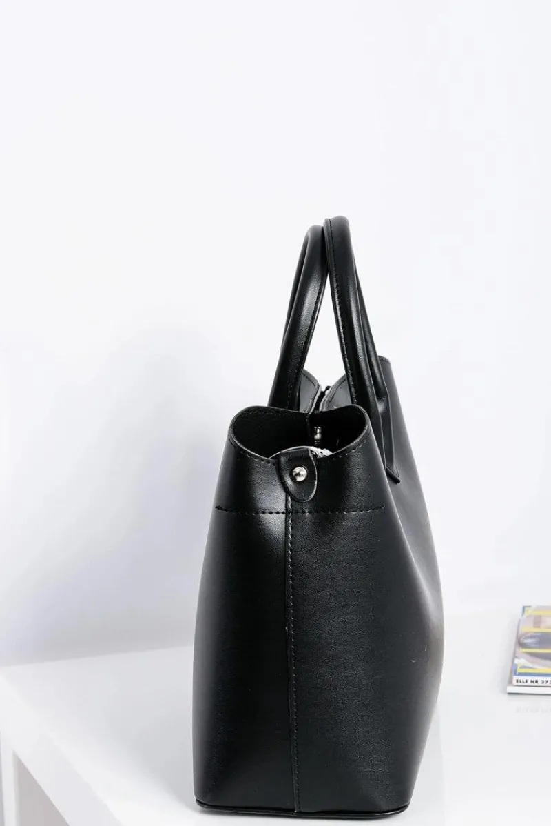 Clearance Czarna Damska Torebka Shopper + Kosmetyczka Torebki Klasyczne