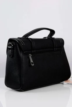 Torebki Kuferki>Boto Czarna Torebka Damska Listonoszka Kuferek Dżety