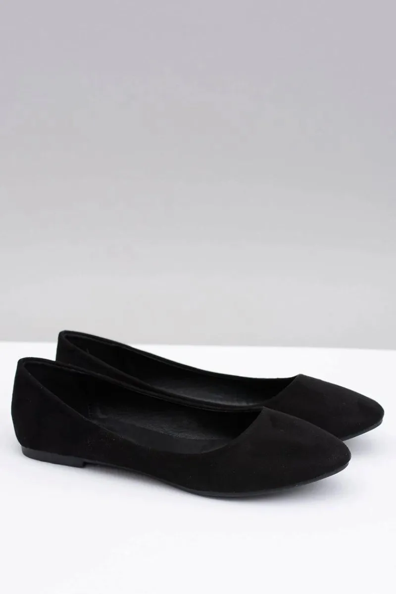 Sale Czarne Damskie Balerinki Zamsz Buenos Damskie Baleriny Klasyczne