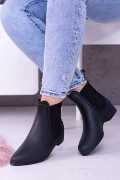 Discount Czarne Damskie Kalosze Sztyblety Amara Damskie Kalosze Damskie