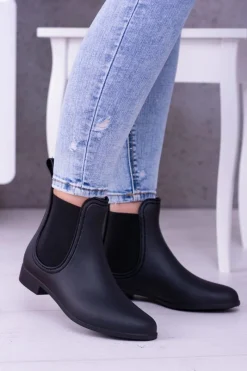 Discount Czarne Damskie Kalosze Sztyblety Amara Damskie Kalosze Damskie