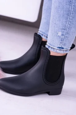 Discount Czarne Damskie Kalosze Sztyblety Amara Damskie Kalosze Damskie