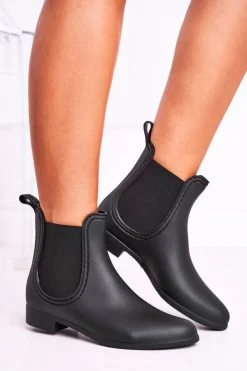 Discount Czarne Damskie Matowe Kalosze Sztyblety Answear Damskie Kalosze Damskie