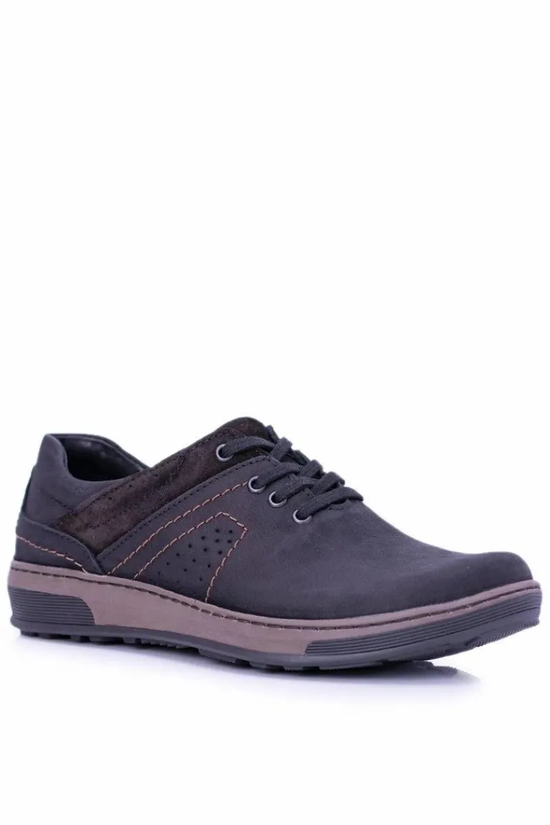 Sale Boto Czarne Męskie Półbuty Casual Ventrillo