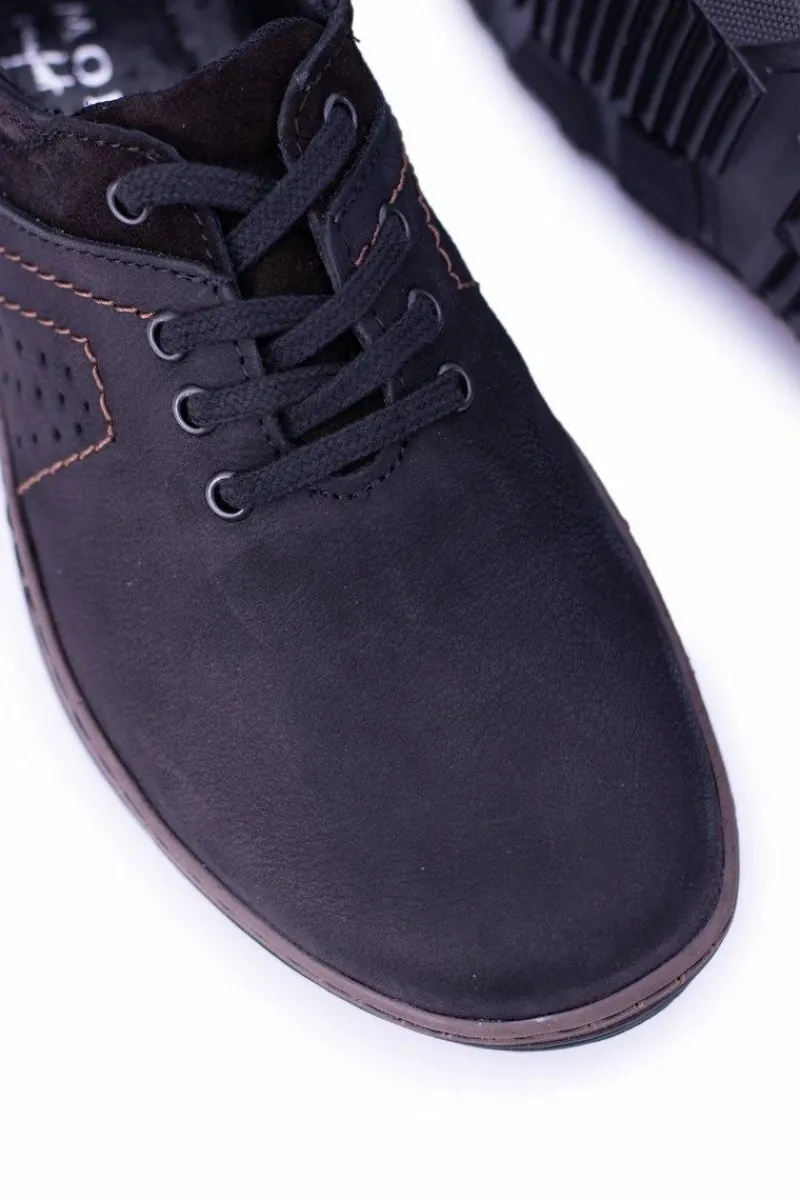 Sale Boto Czarne Męskie Półbuty Casual Ventrillo