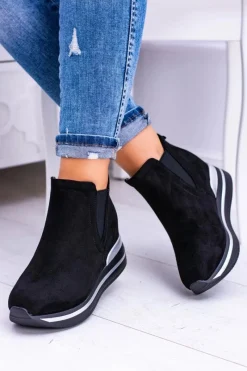 Botki Na Koturnie|Czarne Botki><noscript><img width=