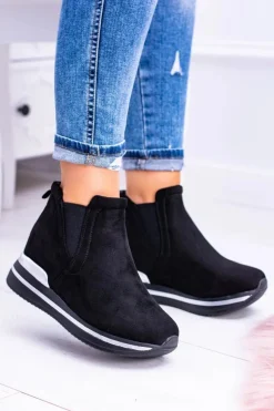 Botki Na Koturnie|Czarne Botki><noscript><img width=