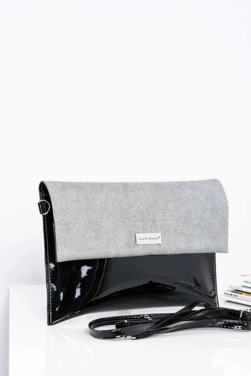 Sale Boto Czarno Srebrna Damska Elegancka Torebka