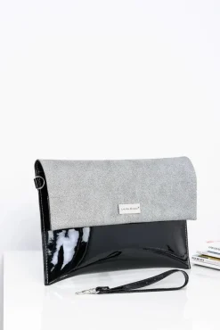 Sale Boto Czarno Srebrna Damska Elegancka Torebka