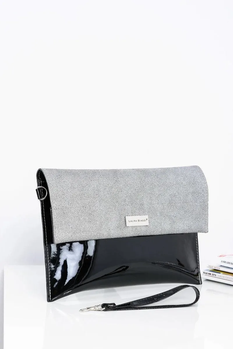 Sale Boto Czarno Srebrna Damska Elegancka Torebka