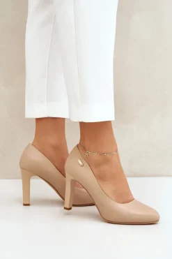 Sale Czółenka Damskie Na Słupku Sergio Leone Coffe Campbell Damskie Czółenka Na Słupku|Czółenka Klasyczne