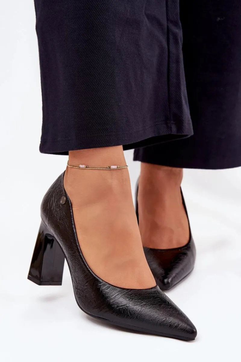 Online Buty damskie Vinceza Czółenka Damskie Na Słupku Vinceza 62252 Czarne Czarny