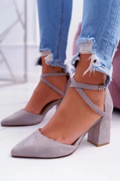 Czółenka Zamszowe|Czółenka Na Słupku><noscript><img width=