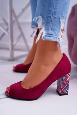 Czółenka Zamszowe|Czółenka Na Słupku><noscript><img width=