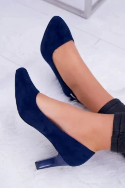 Sale Buty Sergio Leone Czółenka damskie Sergio Leone Granatowe Zamszowe Orsola