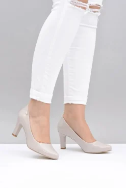 Buty Sergio Leone Czółenka damskie Sergio Leone Jasnoszare Lakierowane Orsola