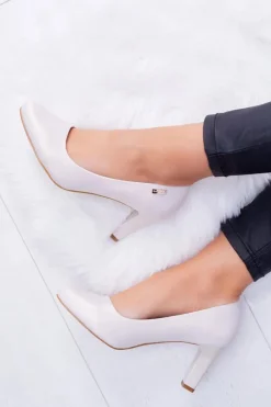 Online Czółenka damskie Sergio Leone Beżowe Perłowe Orsola Damskie Czółenka Na Słupku|Czółenka Klasyczne