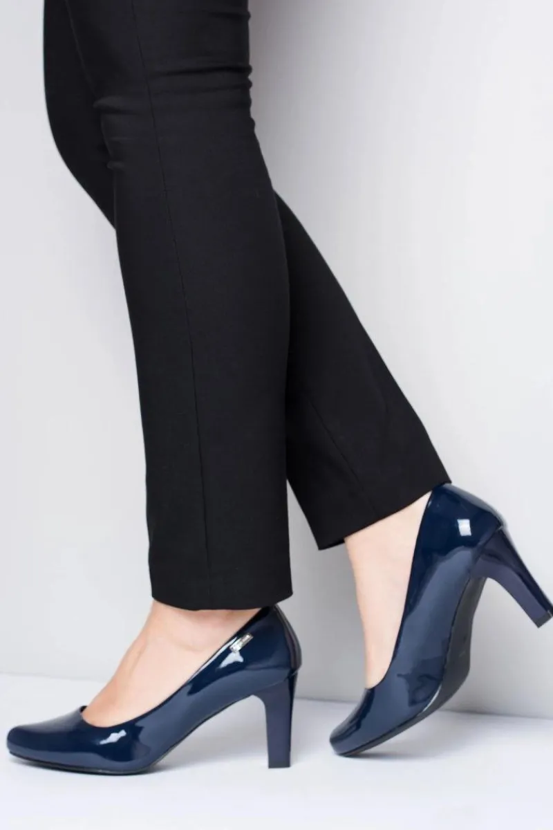 Best Czółenka damskie Sergio Leone Granatowe Lakierowane Orsola Damskie Czółenka Na Słupku|Czółenka Klasyczne