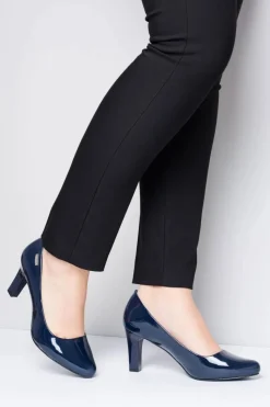 Best Czółenka damskie Sergio Leone Granatowe Lakierowane Orsola Damskie Czółenka Na Słupku|Czółenka Klasyczne