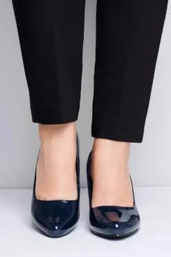 Best Czółenka damskie Sergio Leone Granatowe Lakierowane Orsola Damskie Czółenka Na Słupku|Czółenka Klasyczne