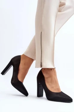 Sale Boto Czółenka Na Słupku Czarne Piatti