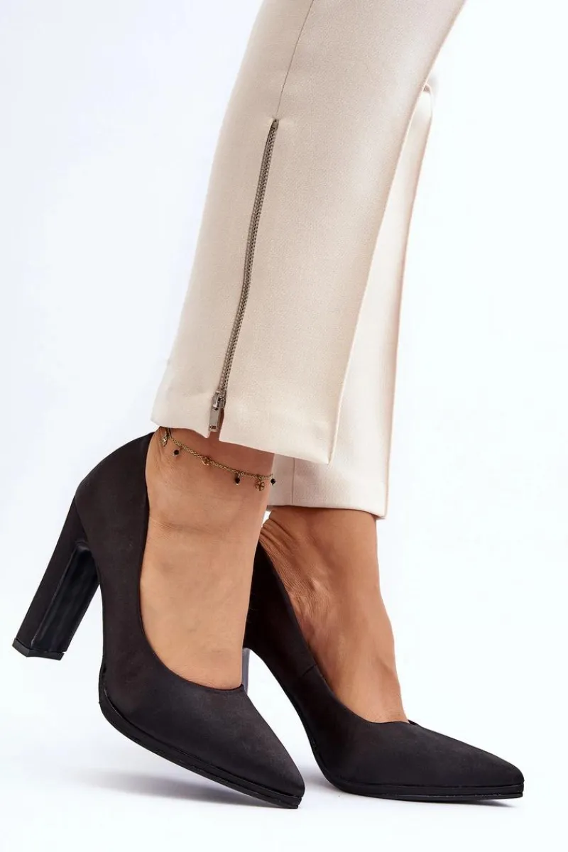 Sale Boto Czółenka Na Słupku Czarne Piatti