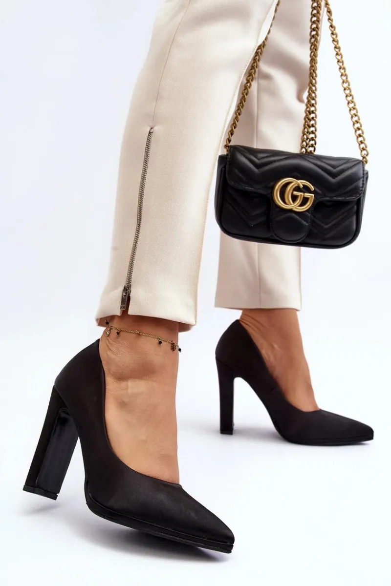 Sale Boto Czółenka Na Słupku Czarne Piatti