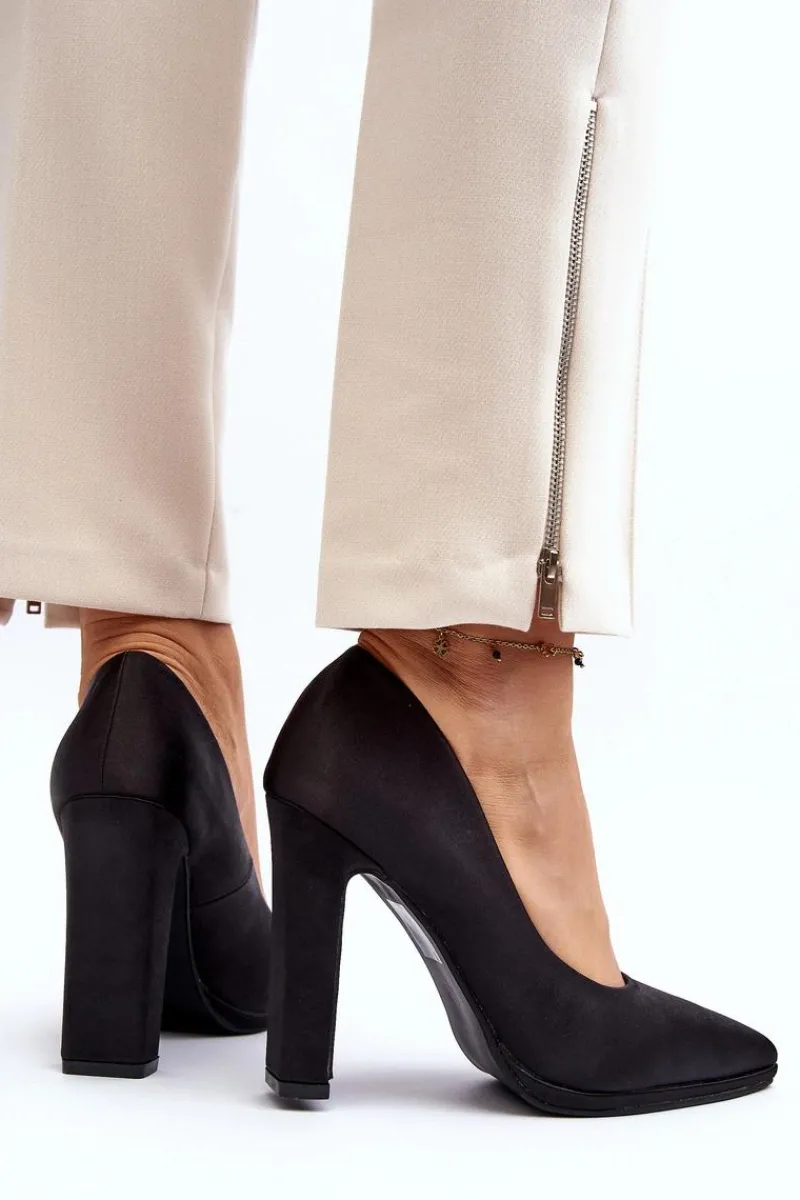 Sale Boto Czółenka Na Słupku Czarne Piatti