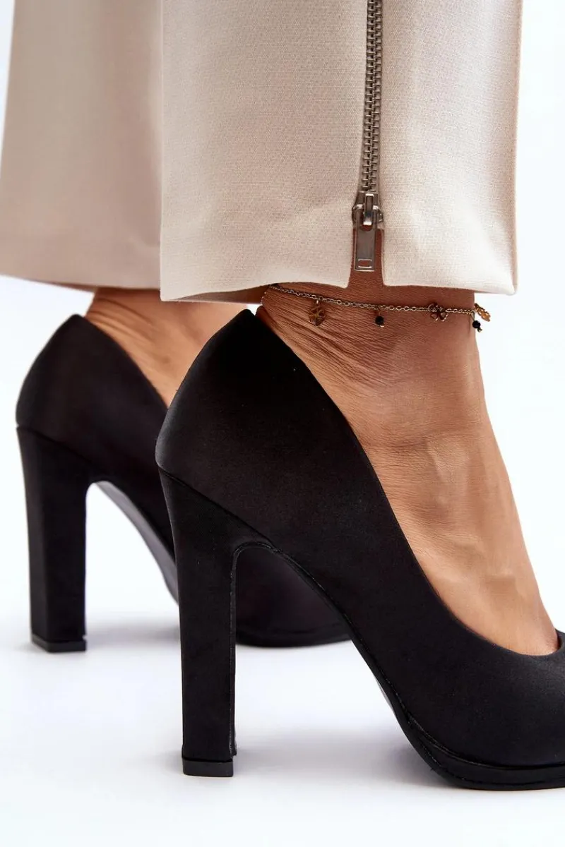 Sale Boto Czółenka Na Słupku Czarne Piatti